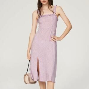 Louna Purple Daisy Midi Dress Size L